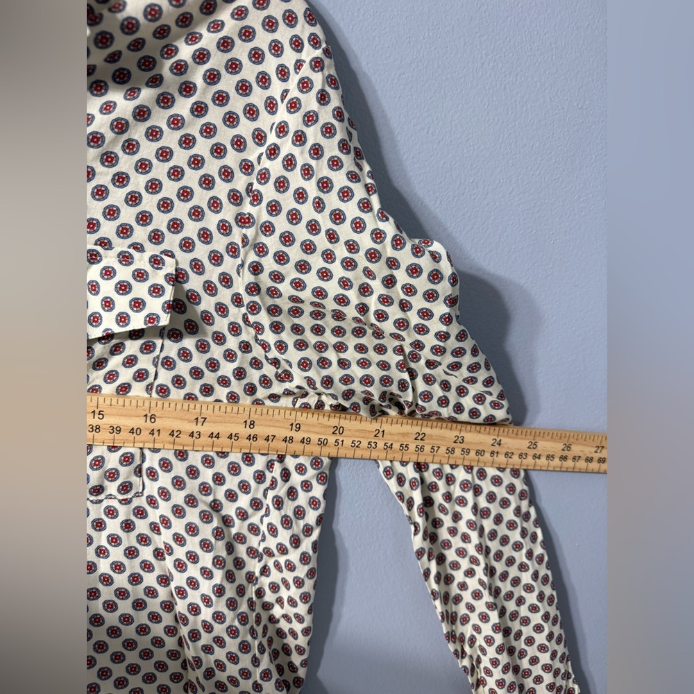 Paul & Joe Polka Dot Long Sleeve Blouse Cream Red Blue Women Size 1 XS - Picture 5 of 10
